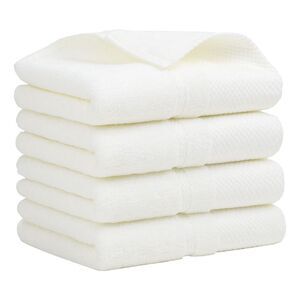 Hand Towel Set 14" x 30" 100% Combed Cotton 600 GSM Beige 4 Pcs